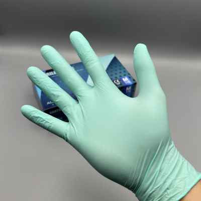 NITRILE GLOVES GREEN ALDENA 100PCS.